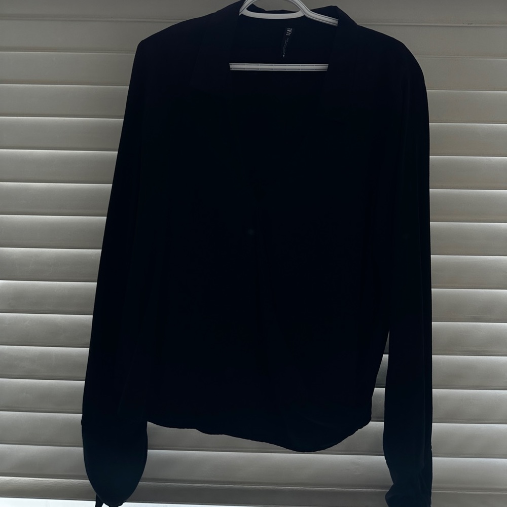 Black v neck blouse
